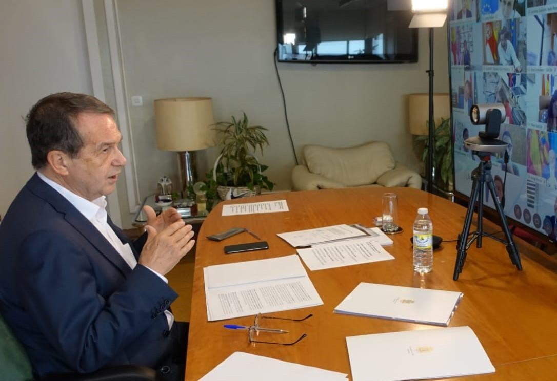 Abel Caballero durante una de las últimas reuniones de la Junta de Gobierno