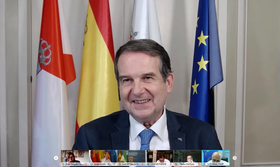 Abel Caballero durante la reunión del Consejo Territorial, realizado por vídeoconferencia
