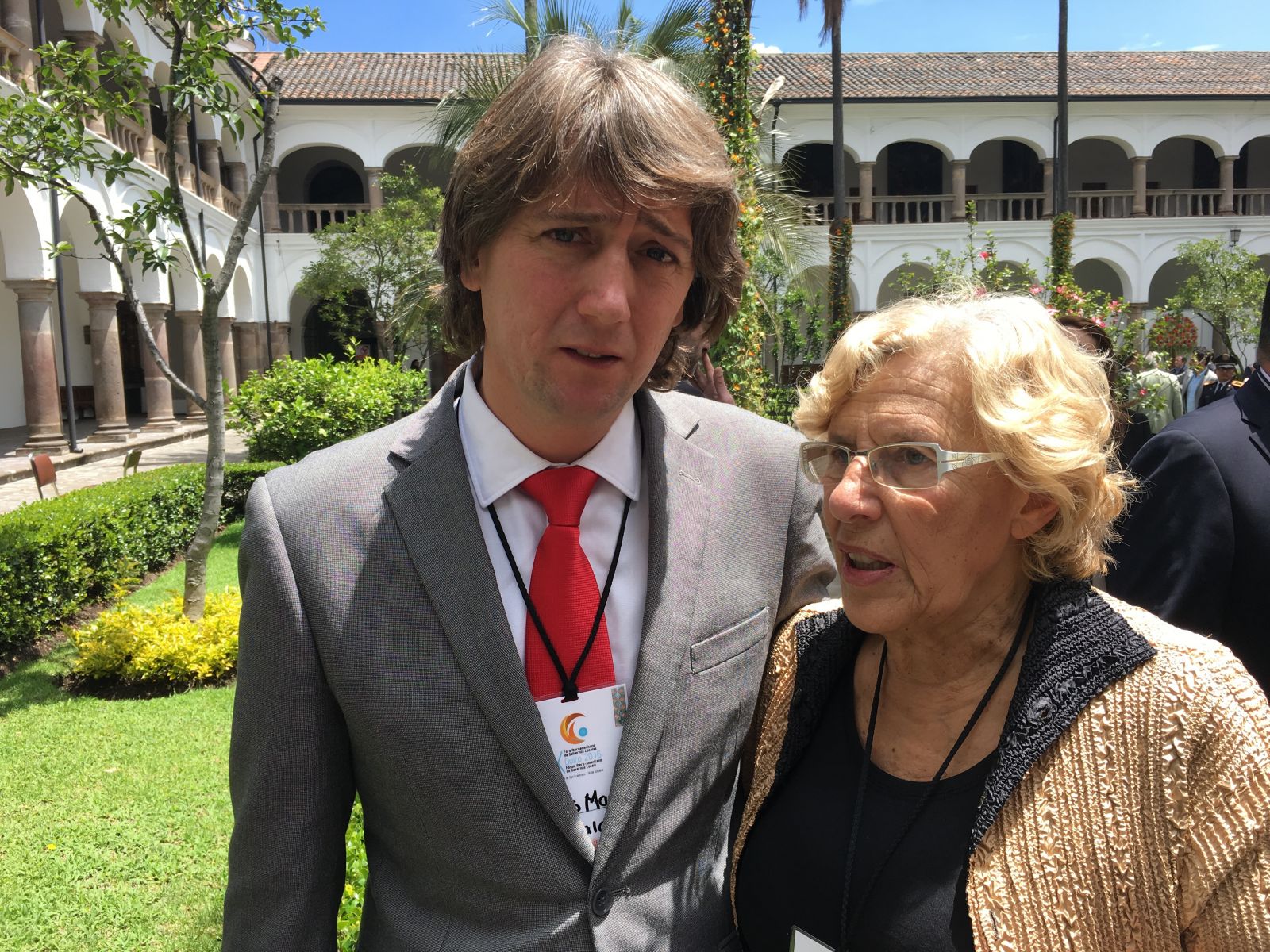 Carlos Martínez y Manuela Carmena