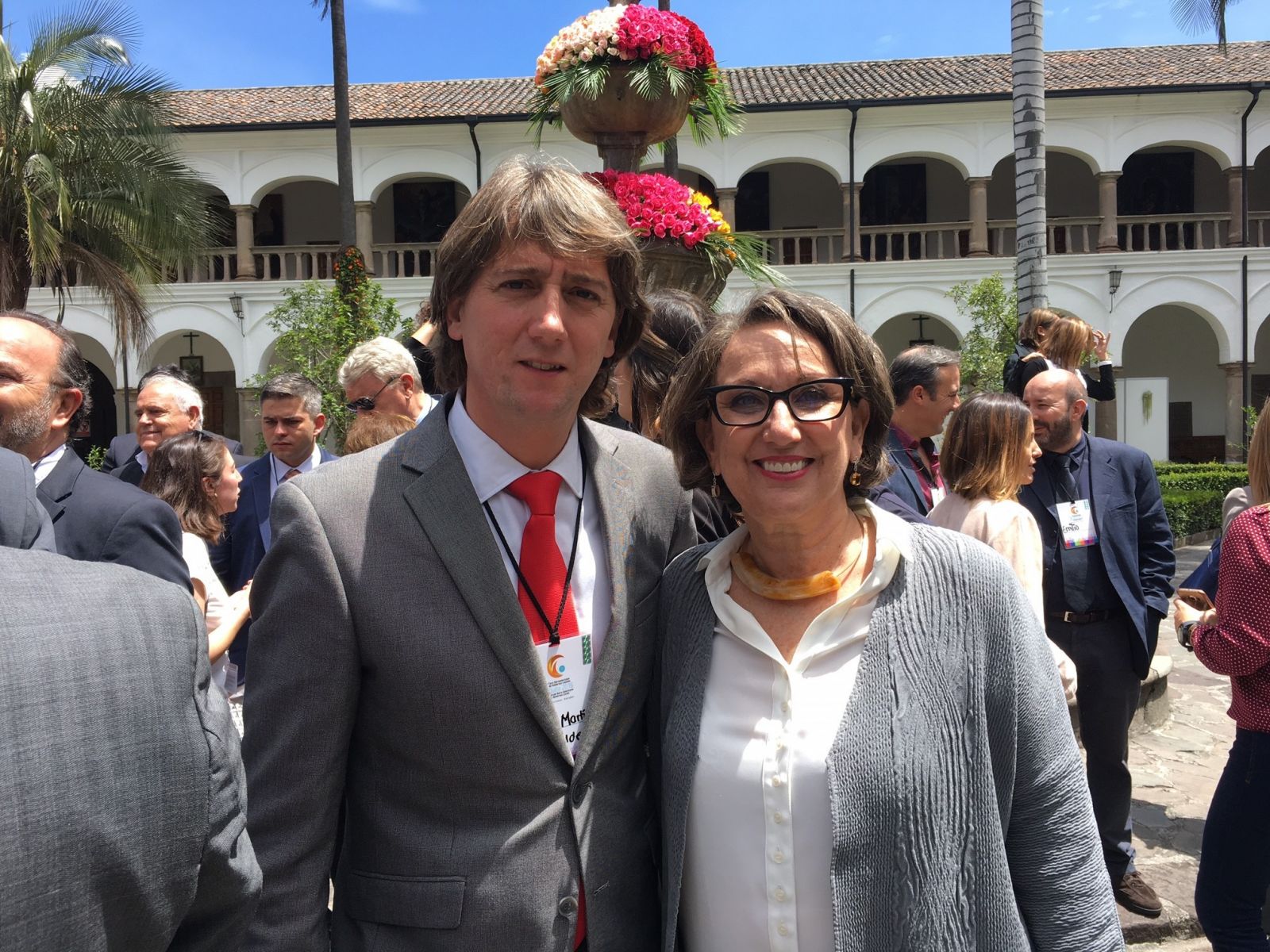 Carlos Martínez y Rebeca Grynspan