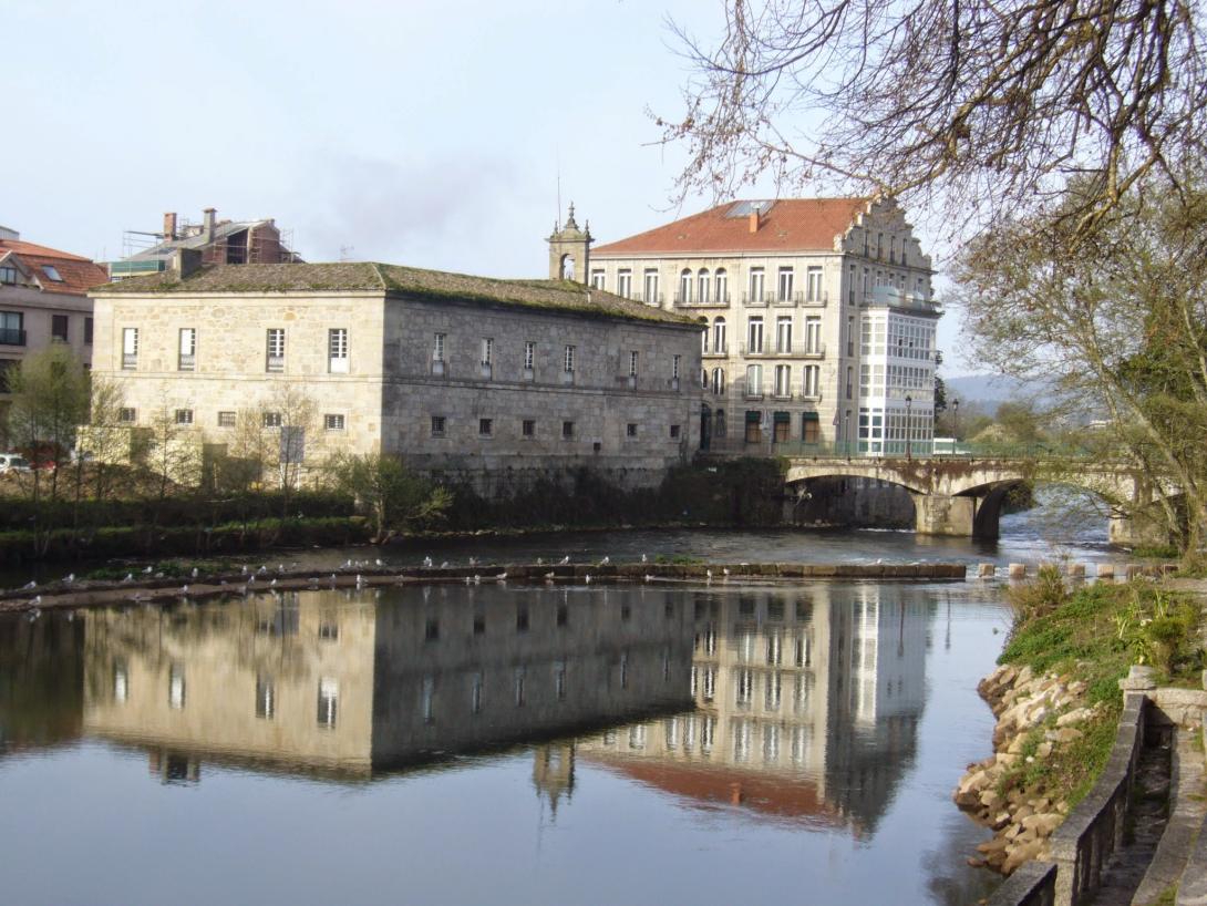 Uno de los balnearios de Caldas de Reis, junto al río Umia