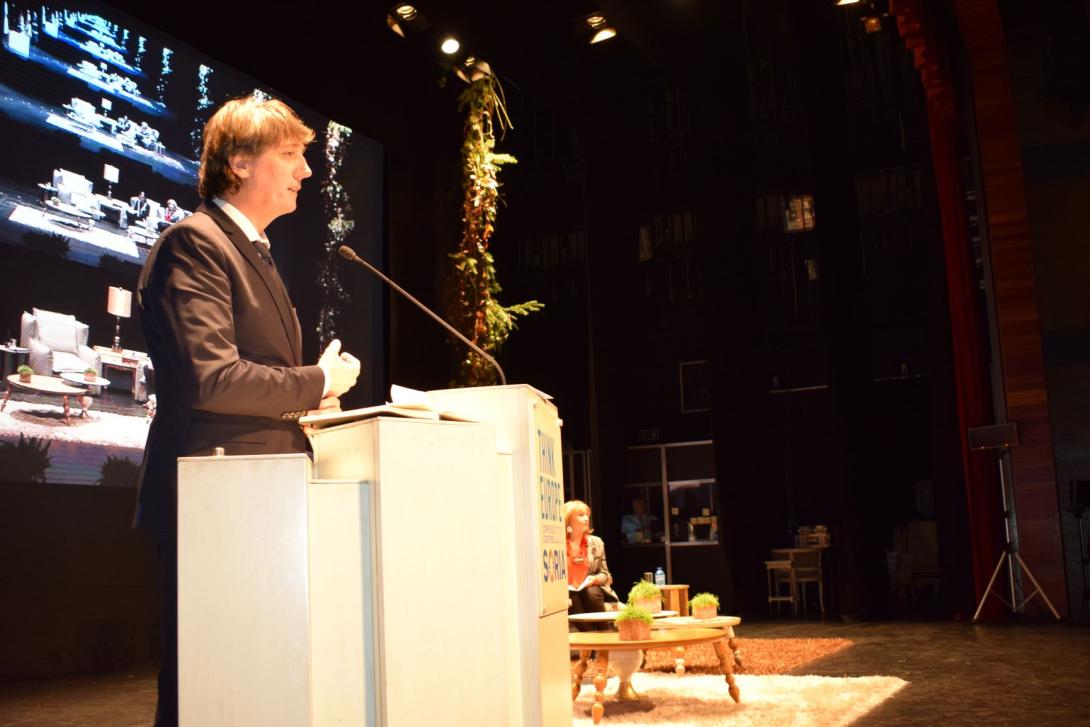 El Alcalde de Soria, Carlos Martínez, en el acto de clausura