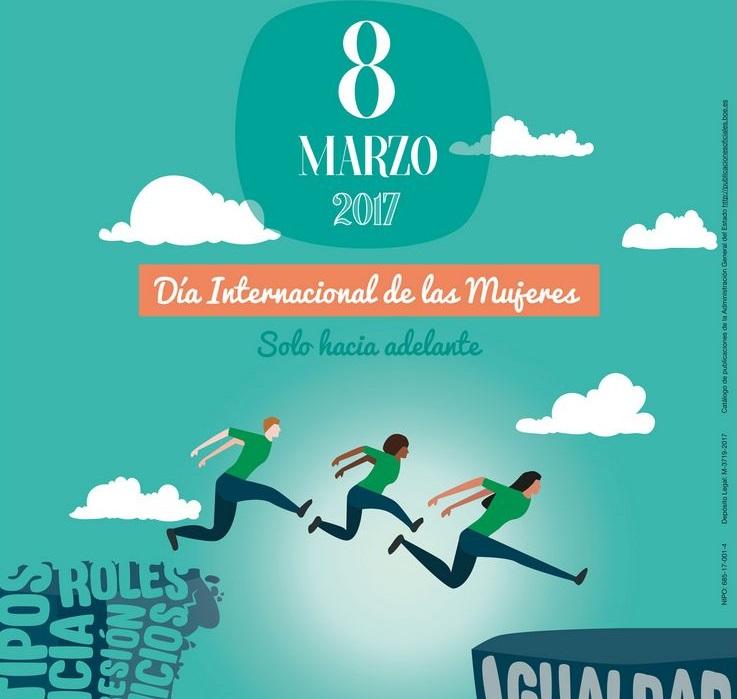 Vista parcial del cartel del Día Internacional de la Mujeres 2017 del Instituto de la Mujer.
