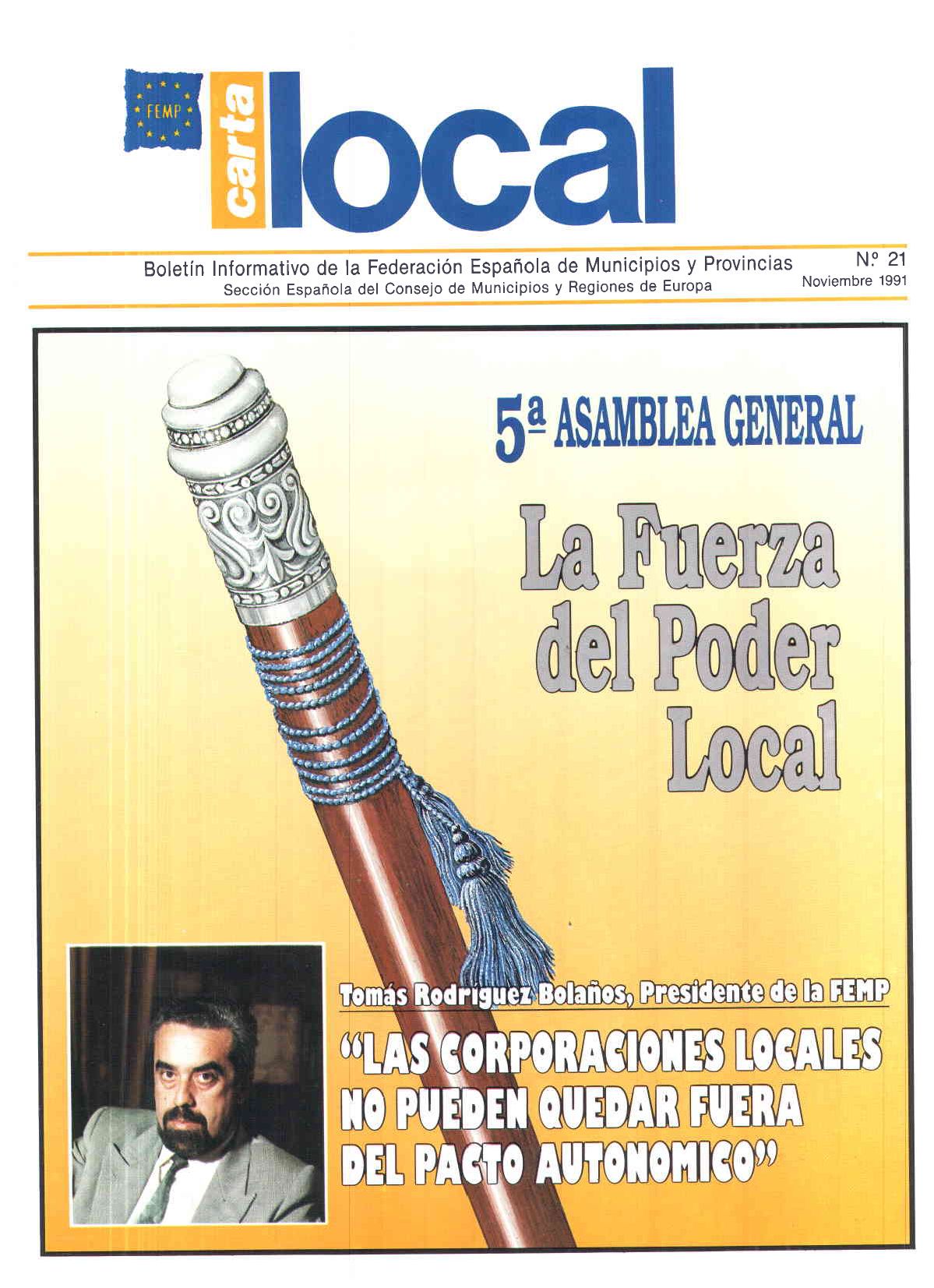 Carta Local nº 21 – Noviembre 1991