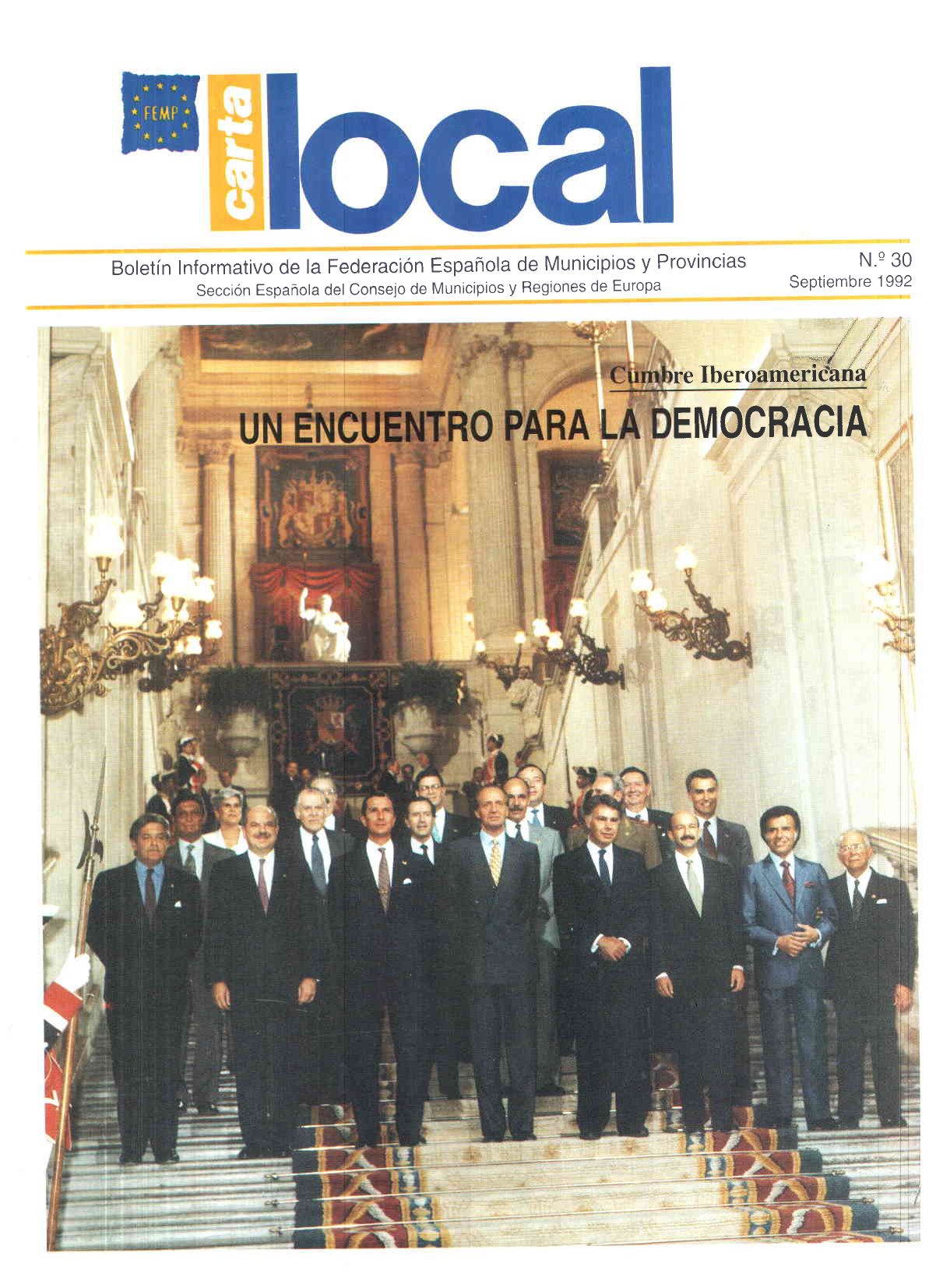 Carta Local nº 30 – Septiembre 1992