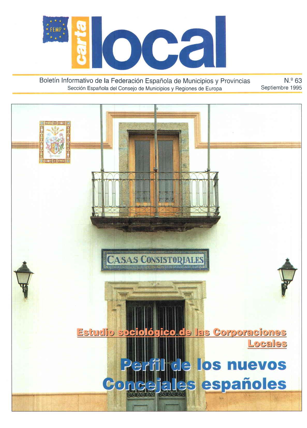 Carta Local nº 63 – Septiembre 1995