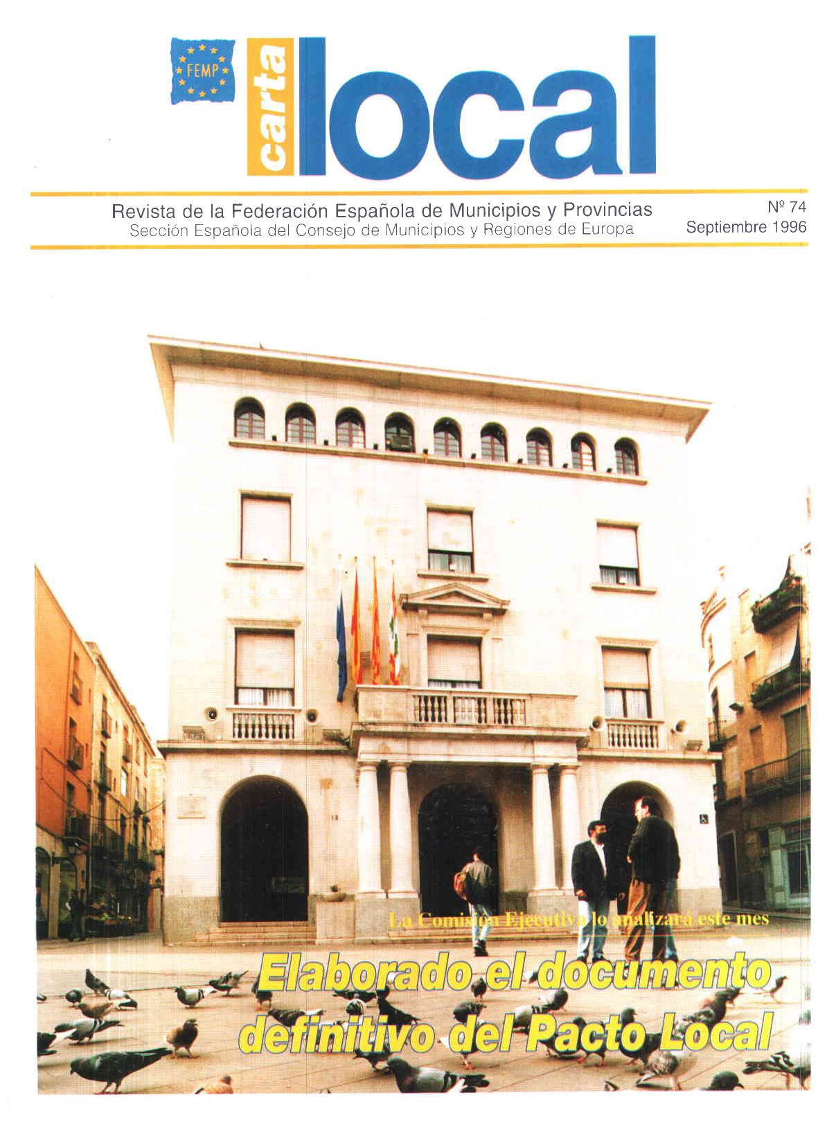 Carta Local nº 74 – Septiembre 1996