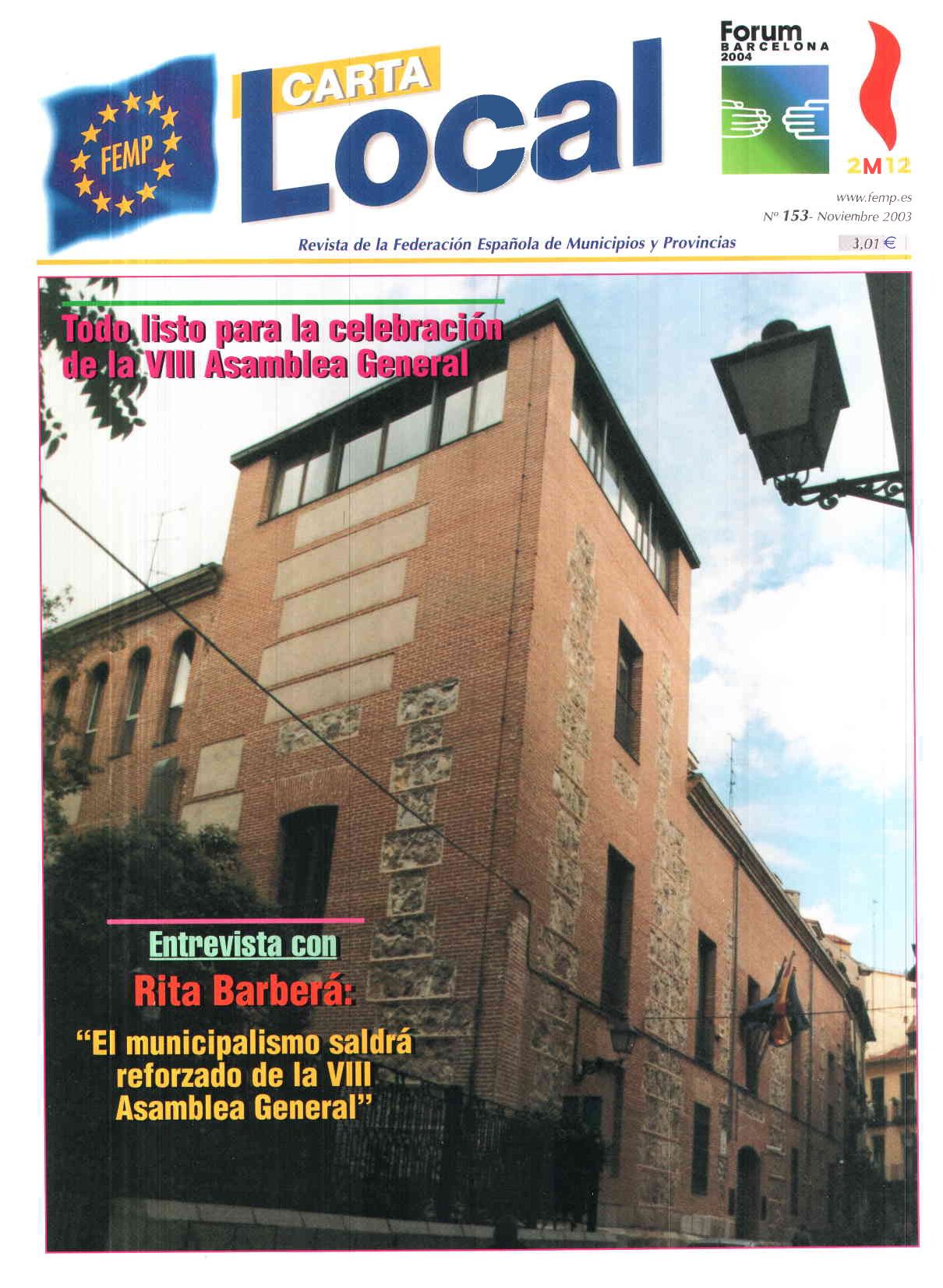 Carta Local nº 153 – Noviembre 2003