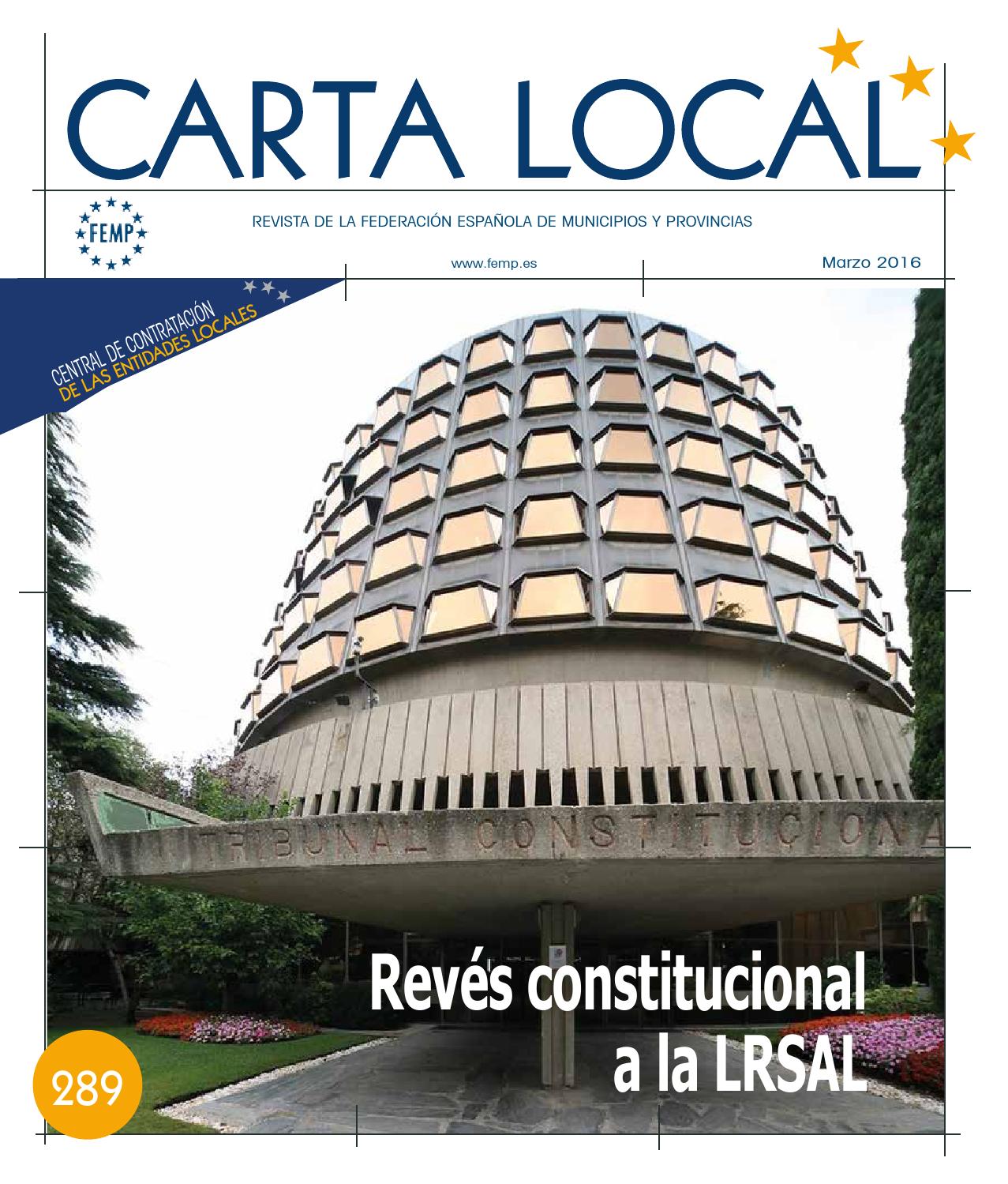 Carta Local nº 289 – Marzo 2016