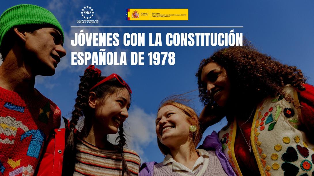 Jóvenes con la Constitución Española de 1978
