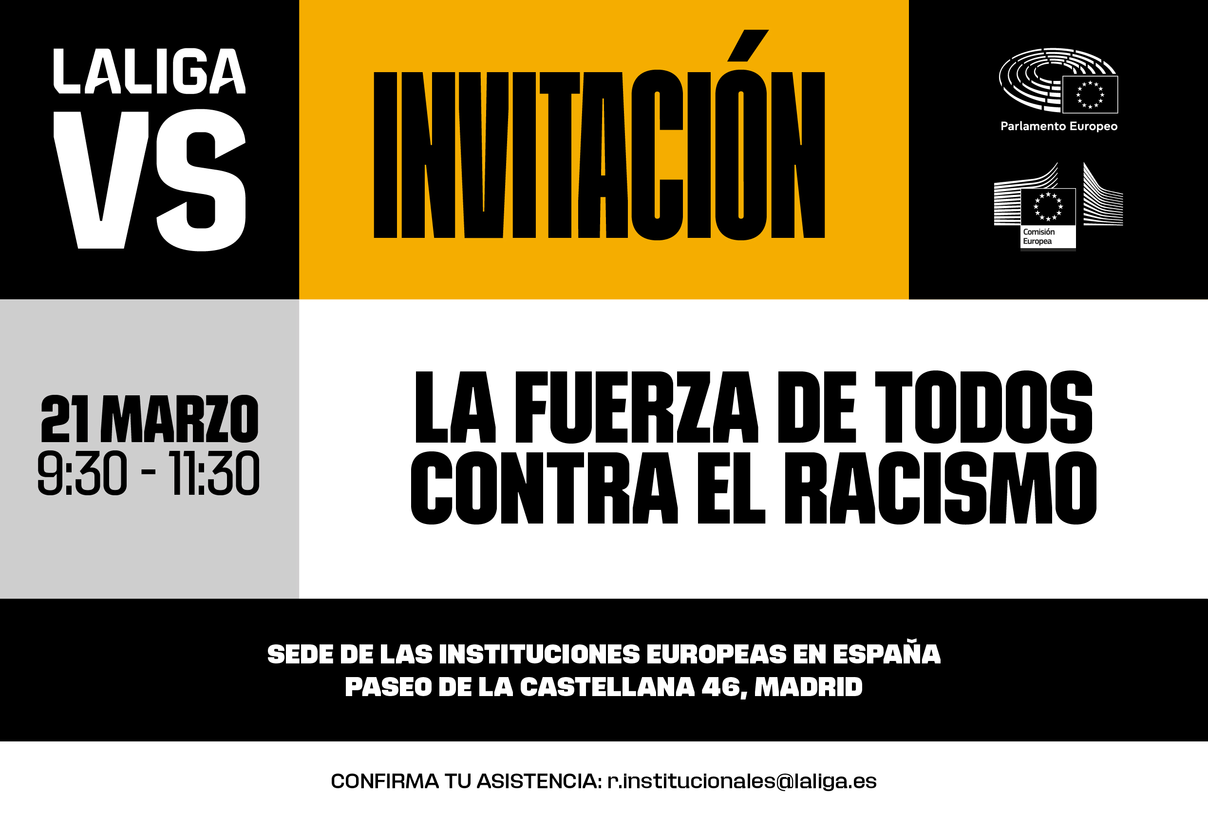 Evento «La fuerza de todos contra el Racismo» – La Liga