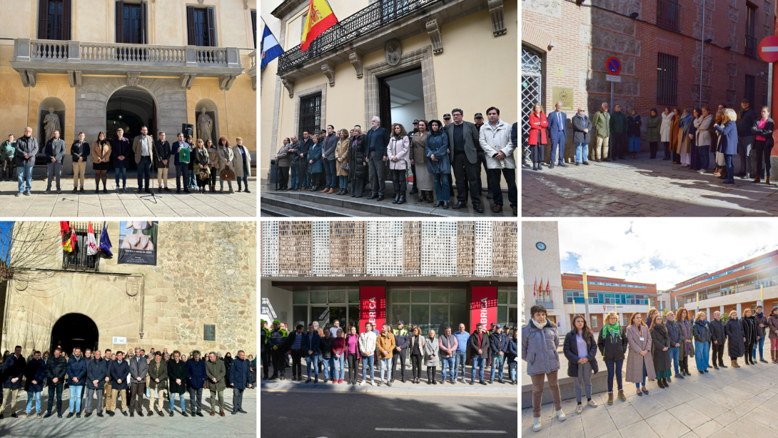 Silencio por los Guardias Civiles muertos en acto de servicio